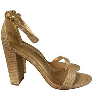 New Dream Pairs Hi-Chuck Heels Women’s Size 9.5 Gold Glitter Shoes 4” Heel Party